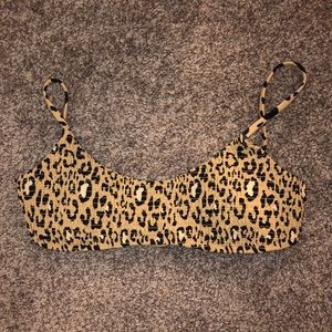 Hollister Size XS Leopard Cheetah Print Swim Top